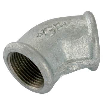 1.1/4\"BSP FEM EQUAL 45? ELBOW GALVANISED GF120G