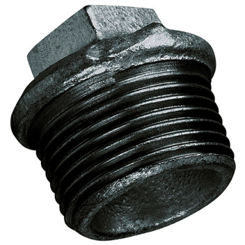 1\" BSPT BEADED HOLLOW PLUG BLACK
