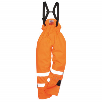 S780 Bizflame Rain Unlined - Hi-Vis Antistatic FR Trouser Orange Medium