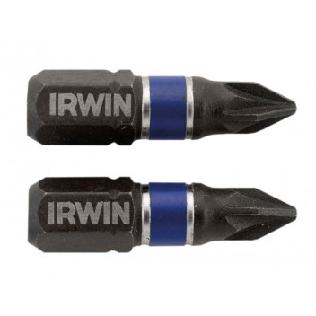 IRWIN Impact Screwdriver Bits Pozi PZ1 25mm (Pack 2)