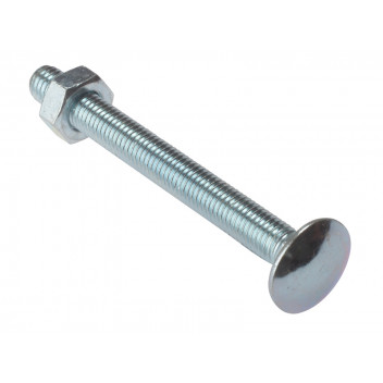 ForgeFix Carriage Bolt & Nut ZP M10 x 50mm Bag 10