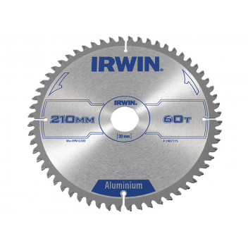 IRWIN Professional Aluminium Circular Saw Blade 210 x 30mm x 60T TCG