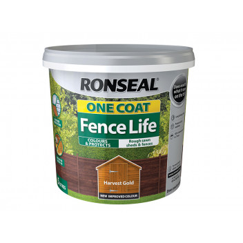 Ronseal One Coat Fence Life Harvest Gold 5 litre