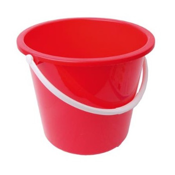 Plastic 10L Bucket Red