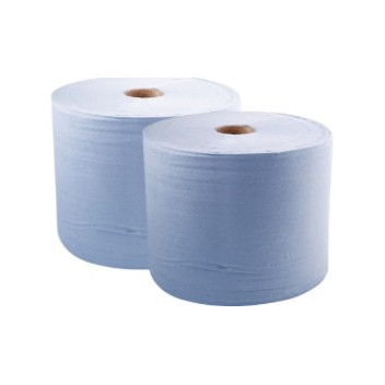 Jumbo Workshop Rolls Blue 2ply 1000 Sheets 275mm x 360m Pack of 2