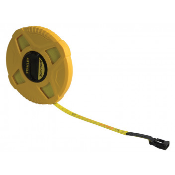 Stanley Tools Closed Case Fibreglass Long Tape 30m/100ft (Width 13mm)