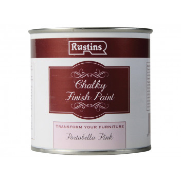 Rustins Chalky Finish Paint Portobello Pink 250ml