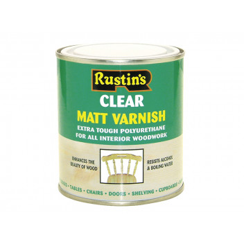 Rustins Polyurethane Varnish Matt Clear 250ml