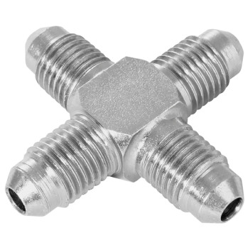 7/16\" JIC EQUAL MALE STEEL CROSS