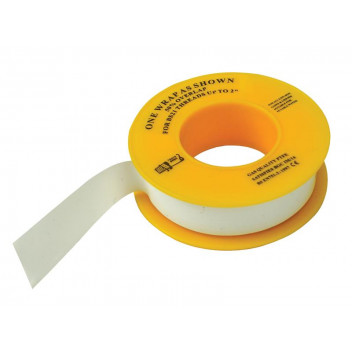 Faithfull P.T.F.E Gas Tape 12mm x 5m White (Pack 10)