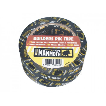 Everbuild Builder\'s PVC Tape 75mm x 33m Black