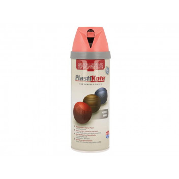 PlastiKote Twist & Spray Matt Dusty Coral 400ml