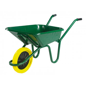 Walsall 90L Green Heavy-Duty Endurance Wheelbarrow - Puncture Proof