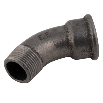 1.1/2\" BSPT/P MALE/FEM 45? BEND BLACK