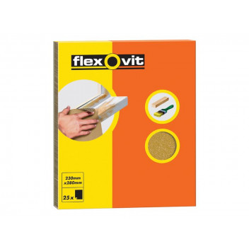 Flexovit Glasspaper Sanding Sheets 230 x 280mm Grade 1 (25)