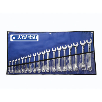 Expert Combination Spanner Set with Tool Roll, 18 Piece