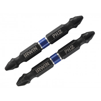 IRWIN Impact Double-Ended Screwdriver Bits Phillips PH2 60mm (Pack 2)