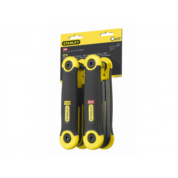 Stanley Tools Folding Hexagon Key Set of 17 Metric Imperial (1.5-8mm 5/64-1/4in)