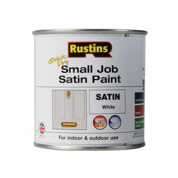 Rustins Quick Dry Small Job Satin Paint White 250ml