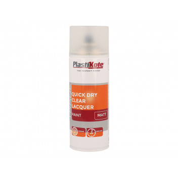 PlastiKote Trade Quick Dry Clear Lacquer Spray Matt 400ml