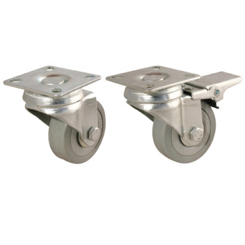100MM SWIVEL CASTOR PLATE FTG - GREY