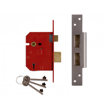 UNION 2234E 5 Lever BS Mortice Sashlock Plated Brass Finish 79.5mm 3in Box