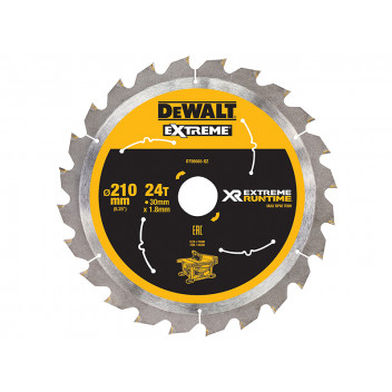 DEWALT FlexVolt XR Table Saw Blade 210 x 30mm x 24T