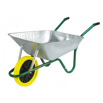 Walsall 85L Galvanised Easi-Load Builders Wheelbarrow - Puncture Proof