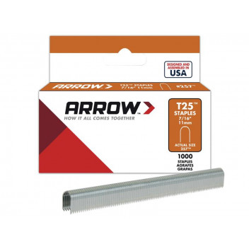 Arrow T25 Staples 11mm (7/16in) Box 1000