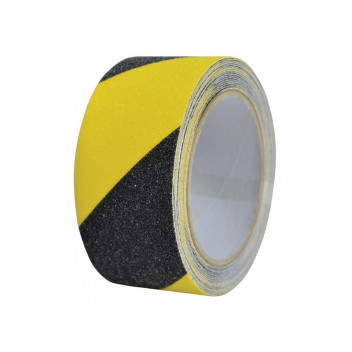 Faithfull Anti-Slip Tape 50mm x 5m Black & Yellow Hazard