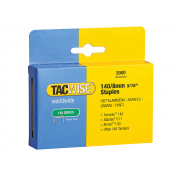 Tacwise 140 Heavy-Duty Staples 8mm (Type T50 G) (Pack 2000)
