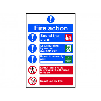 Scan Fire Action Procedure - PVC 200 x 300mm