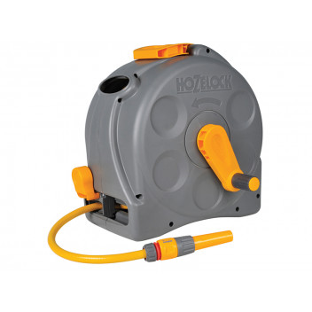 Hozelock 2415 25m 2-in-1 Compact Hose Reel + 25m of Starter Hose