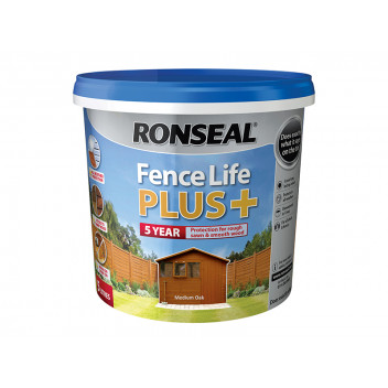 Ronseal Fence Life Plus+ Medium Oak 5 litre