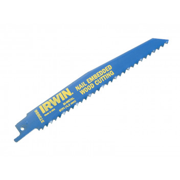 IRWIN Sabre Saw Blade 956R 225mm Nail Embeded Wood Pack of 5