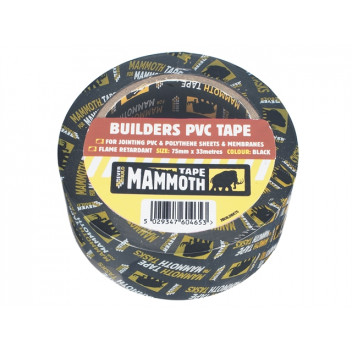 Everbuild Builder\'s PVC Tape 50mm x 33m Black