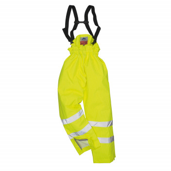 S781 Bizflame Rain Lined- Hi-Vis Antistatic FR Trouser Yellow XL