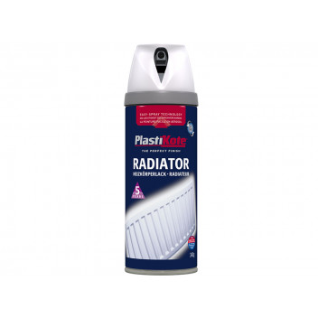 PlastiKote Twist & Spray Radiator Satin White 400ml