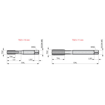 M4 x 0.70mm HSS ISO Straight Flute Metric Coarse Hand Plug Tap (E500)