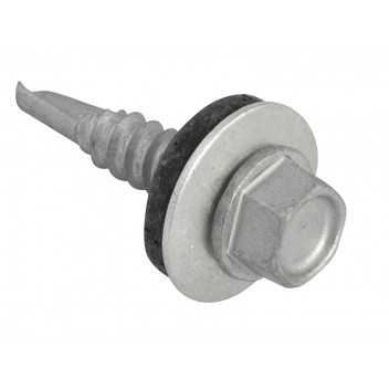 TechFast Hex Head Roofing Screw Self-Drill Light Section 5.5 x 25mm Pack 100