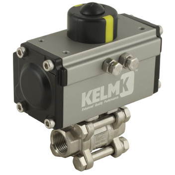 1\" BSPP SS 3 PC DA ALUM ACTU B.VALVE