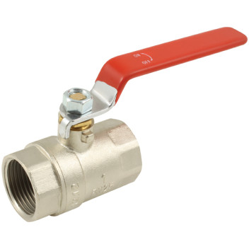 1.1/4\" BSPP Brass Ball Valve Red Steel Long Handle