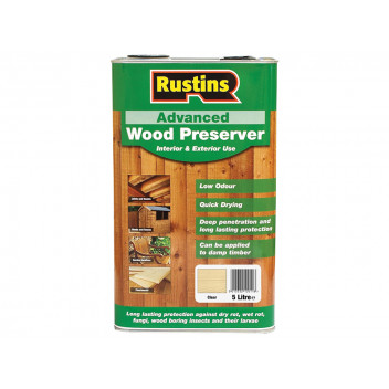 Rustins Advanced Wood Preserver Clear 5 litre
