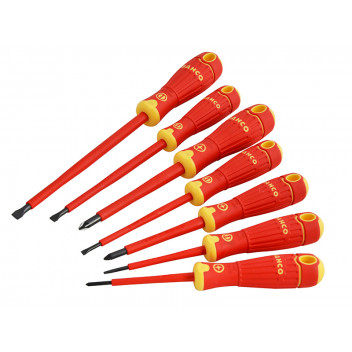 Bahco BAHCOFIT Insulated Screwdriver Set, 7 Piece SL/PZ