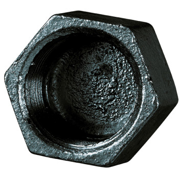 3/4\" BSPP FEMALE CAP HEX BLACK