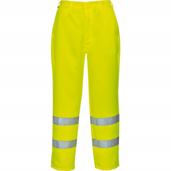 E041 Hi-Vis Poly-cotton Trousers Yellow Medium