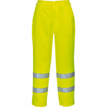 E041 Hi-Vis Poly-cotton Trousers Yellow Large