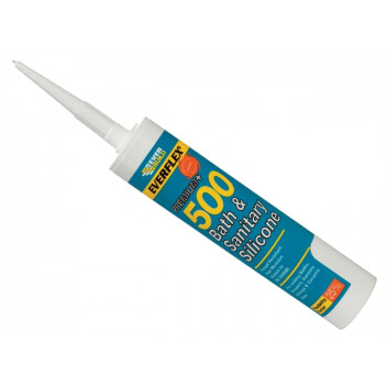 Everbuild 500 Bath & Sanitary Silicone Sealant Manhattan Grey 290ml