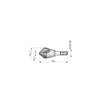 12.40mm HSS Hexagonal Shank 90deg Countersink (G107) OAL 50mm