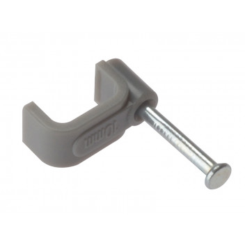 ForgeFix Cable Clip Flat Grey 2.5mm Box 100